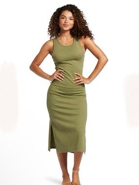 Roxy Good Keepsake Strappy Midi Dress - Loden Green Size XS